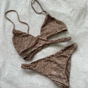 Acacia Swim Brown Snake bikini set